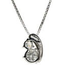 ノンブランド NON BRAND ダイヤモンド 1.00ct ペンダント プラチナシルバー Pt850 ダイヤモンド ネックレス 2P 2石 2粒 プラチナム ツインダイヤ ペンダント
