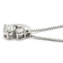ノンブランド NON BRAND ダイヤモンド 1.00ct ペンダント プラチナシルバー Pt850 ダイヤモンド ネックレス 2P 2石 2粒 プラチナム ツインダイヤ ペンダント