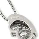 ノンブランド NON BRAND ダイヤモンド 1.00ct ペンダント プラチナシルバー Pt850 ダイヤモンド ネックレス 2P 2石 2粒 プラチナム ツインダイヤ ペンダント