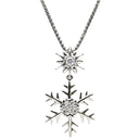 ノンブランド NON BRAND ダイヤ ペンダント ホワイトゴールド K18WG ダイヤモンド ネックレス 18K ダイヤモンド 雪の結晶 スノーフレーク