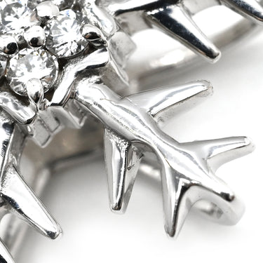 ノンブランド NON BRAND ダイヤ ペンダント ホワイトゴールド K18WG ダイヤモンド ネックレス 18K ダイヤモンド 雪の結晶 スノーフレーク