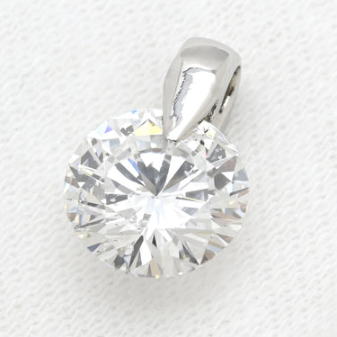 ノンブランド NON BRAND 2.442ct SI2 ラージ ダイヤモンド プラチナシルバー Pt900 ダイヤモンド ペンダントトップ 1粒 1石 ブリリアントカット ネックレストップ 大粒 ペンダントトップ