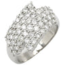 ノンブランド NON BRAND ダイヤモンド 1.00ct プラチナシルバー Pt900 ダイヤモンド リング 指輪 パヴェ プラチナ デザインリング 10号