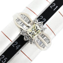 ノンブランド NON BRAND ダイヤ リング プラチナシルバー Pt900 ダイヤモンド リング 指輪 プラチナム プリンセスカット バゲットカット 天然ストーン 23号