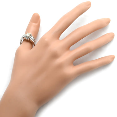 ノンブランド NON BRAND ダイヤ リング プラチナシルバー Pt900 ダイヤモンド リング 指輪 プラチナム プリンセスカット バゲットカット 天然ストーン 23号