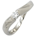 ノンブランド NON BRAND ダイヤ 0.139ct プラチナシルバー Pt1000 ダイヤモンド リング 指輪 プラチナ Pt1000 1P 1石 1粒 ソリテール エンゲージ ブライダル ウェーブ 造幣局検定マーク 10.5号