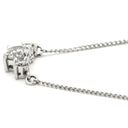 ノンブランド NON BRAND ダイヤ ペンダント プラチナシルバー Pt900 ダイヤモンド Pt850(チェーン) ネックレス プラチナム 3P 3石 3粒 ラインストーン トリロジー