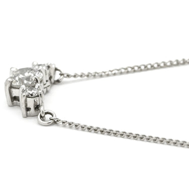 ノンブランド NON BRAND ダイヤ ペンダント プラチナシルバー Pt900 ダイヤモンド Pt850(チェーン) ネックレス プラチナム 3P 3石 3粒 ラインストーン トリロジー