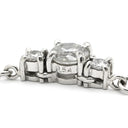 ノンブランド NON BRAND ダイヤ ペンダント プラチナシルバー Pt900 ダイヤモンド Pt850(チェーン) ネックレス プラチナム 3P 3石 3粒 ラインストーン トリロジー