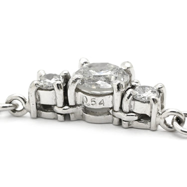 ノンブランド NON BRAND ダイヤ ペンダント プラチナシルバー Pt900 ダイヤモンド Pt850(チェーン) ネックレス プラチナム 3P 3石 3粒 ラインストーン トリロジー