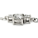 ノンブランド NON BRAND ダイヤ ペンダント プラチナシルバー Pt900 ダイヤモンド Pt850(チェーン) ネックレス プラチナム 3P 3石 3粒 ラインストーン トリロジー