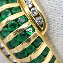 ノンブランド NON BRAND エメラルド 0.72ct ダイヤモンド リング イエローゴールド K18YG エメラルド ダイヤモンド リング 指輪 グリーン 緑 ラウンドミックスカット デザインリング AU750 18金 10号