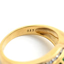 ノンブランド NON BRAND エメラルド 0.72ct ダイヤモンド リング イエローゴールド K18YG エメラルド ダイヤモンド リング 指輪 グリーン 緑 ラウンドミックスカット デザインリング AU750 18金 10号