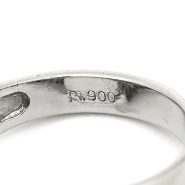 ノンブランド NON BRAND 黒蝶パール 11.4mm ダイヤ 0.53ct シルバーグレイ×プラチナシルバー Pt900 パール ダイヤモンド リング 指輪 1P 1粒 真珠 大粒 Pt900 ヘイロー パヴェ 11.5号