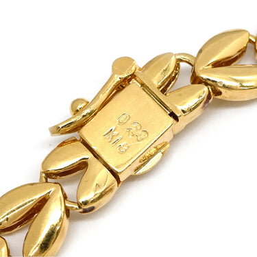 ノンブランド NON BRAND イエローゴールド K18YG ダイヤモンド ブレスレット ダイヤ K18YG Au750 18K 18金 1P 1粒 リーフデザイン