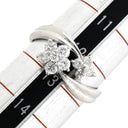 ノンブランド NON BRAND ダイヤモンド リング プラチナシルバー Pt900 ダイヤモンド リング 指輪 プラチナム ダイヤ フラワーモチーフ 花 900 12.5号