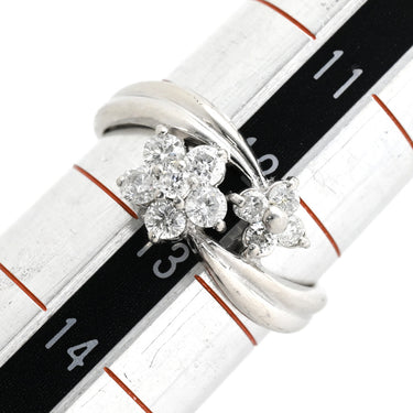 ノンブランド NON BRAND ダイヤモンド リング プラチナシルバー Pt900 ダイヤモンド リング 指輪 プラチナム ダイヤ フラワーモチーフ 花 900 12.5号