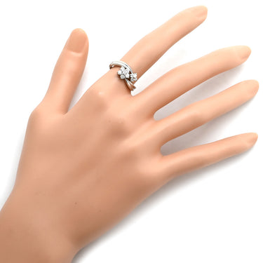 ノンブランド NON BRAND ダイヤモンド リング プラチナシルバー Pt900 ダイヤモンド リング 指輪 プラチナム ダイヤ フラワーモチーフ 花 900 12.5号