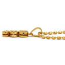 ノンブランド NON BRAND ダイヤペンダント イエローゴールド K18YG ダイヤモンド ネックレス 18K 3P 3石 3粒 スリーストーン 3連 ダイヤモンド 0.15ct