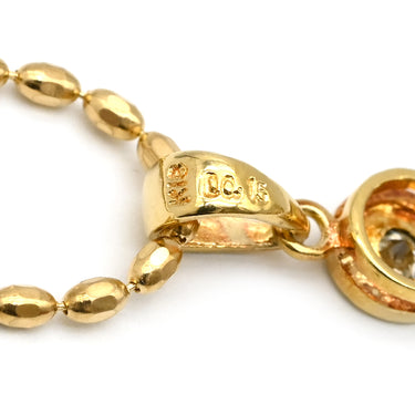 ノンブランド NON BRAND ダイヤペンダント イエローゴールド K18YG ダイヤモンド ネックレス 18K 3P 3石 3粒 スリーストーン 3連 ダイヤモンド 0.15ct