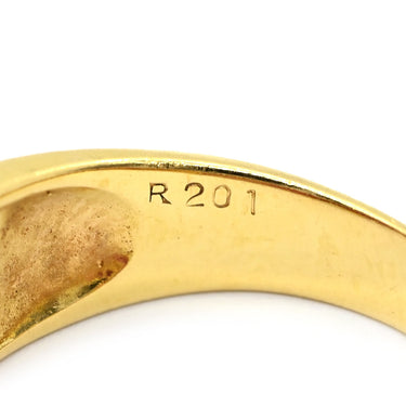 ノンブランド NON BRAND ルビー ダイヤ レッド×イエローゴールド K18YG ルビー ダイヤモンド リング 指輪 イエローゴールド K18YG Au750 18K 18金 赤 スクエアカット ラインストーン ボリュームデザイン 12.5号