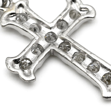 ノンブランド NON BRAND クロス ダイヤモンド 0.50ct プラチナシルバー Pt ダイヤモンド ペンダントトップ 11石 11P 十字架 ネックレストップ ペンダントヘッド プラチナ
