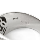 ノンブランド NON BRAND ラティス ダイヤリング ホワイトゴールド K14WG ダイヤモンド ルビー リング 指輪 WG 14K ダイヤモンド ルビー フラワークラスター 16号