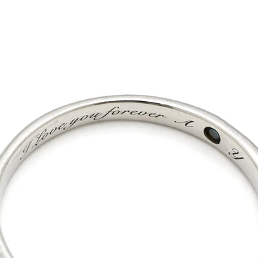 ノンブランド NON BRAND ダイヤリング プラチナシルバー Pt950 ダイヤモンド リング 指輪 5P 5石 5粒 イニシャル刻印あり 9.5号