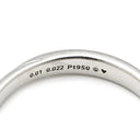 ノンブランド NON BRAND ダイヤリング プラチナシルバー Pt950 ダイヤモンド リング 指輪 5P 5石 5粒 イニシャル刻印あり 9.5号