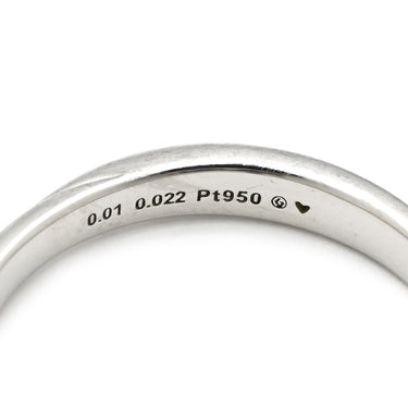 ノンブランド NON BRAND ダイヤリング プラチナシルバー Pt950 ダイヤモンド リング 指輪 5P 5石 5粒 イニシャル刻印あり 9.5号