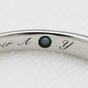 ノンブランド NON BRAND ダイヤリング プラチナシルバー Pt950 ダイヤモンド リング 指輪 5P 5石 5粒 イニシャル刻印あり 9.5号