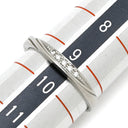 ノンブランド NON BRAND ダイヤリング プラチナシルバー Pt950 ダイヤモンド リング 指輪 5P 5石 5粒 イニシャル刻印あり 9.5号