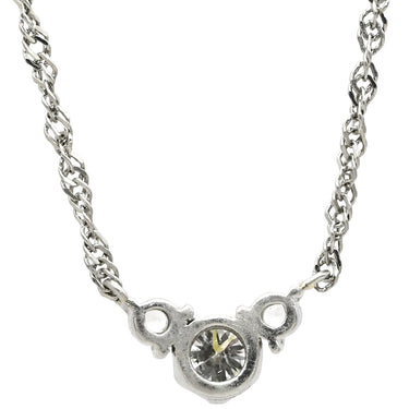 ノンブランド NON BRAND ダイヤ ペンダント プラチナシルバー Pt900 ダイヤモンド Pt850(チェーン) ネックレス プラチナム 3P 3石 3粒 ラインストーン トリロジー