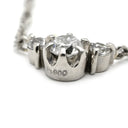 ノンブランド NON BRAND ダイヤ ペンダント プラチナシルバー Pt900 ダイヤモンド Pt850(チェーン) ネックレス プラチナム 3P 3石 3粒 ラインストーン トリロジー