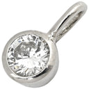 ノンブランド NON BRAND プラチナシルバー Pt900 ダイヤモンド ペンダントトップ プラチナム ペンダントヘッド 1P 1粒ダイヤ チャーム 小ぶり ネックレストップ 0.24ct