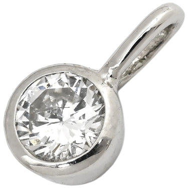 ノンブランド NON BRAND プラチナシルバー Pt900 ダイヤモンド ペンダントトップ プラチナム ペンダントヘッド 1P 1粒ダイヤ チャーム 小ぶり ネックレストップ 0.24ct