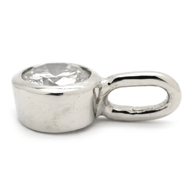 ノンブランド NON BRAND プラチナシルバー Pt900 ダイヤモンド ペンダントトップ プラチナム ペンダントヘッド 1P 1粒ダイヤ チャーム 小ぶり ネックレストップ 0.24ct