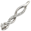 ノンブランド NON BRAND ダイヤモンド 0.16ct ホワイトゴールド K18WG ダイヤモンド ペンダントトップ ツイスト 18金 18K 750 WG ペンダントヘッド ネックレストップ チャーム