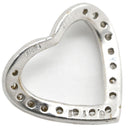 ノンブランド NON BRAND ホワイトゴールド K18WG ダイヤモンド ペンダントトップ ペンダントヘッド Au750 18K 18金 WG ダイヤ オープンハート