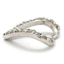 ノンブランド NON BRAND ホワイトゴールド K18WG ダイヤモンド ペンダントトップ ペンダントヘッド Au750 18K 18金 WG ダイヤ オープンハート