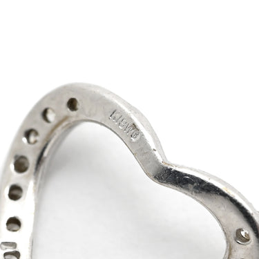 ノンブランド NON BRAND ホワイトゴールド K18WG ダイヤモンド ペンダントトップ ペンダントヘッド Au750 18K 18金 WG ダイヤ オープンハート