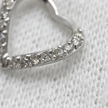 ノンブランド NON BRAND ホワイトゴールド K18WG ダイヤモンド ペンダントトップ ペンダントヘッド Au750 18K 18金 WG ダイヤ オープンハート