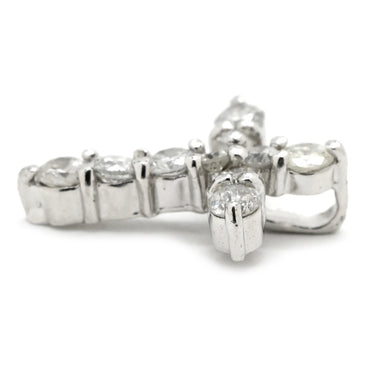 ノンブランド NON BRAND クロス ダイヤ プラチナシルバー Pt900 ダイヤモンド ペンダントトップ 十字架 ネックレストップ