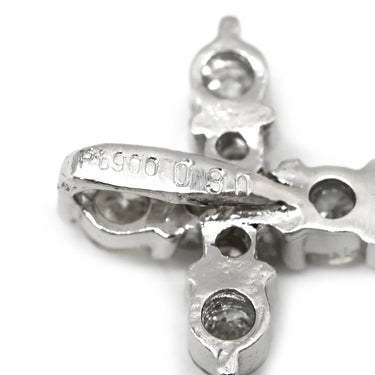 ノンブランド NON BRAND クロス ダイヤ プラチナシルバー Pt900 ダイヤモンド ペンダントトップ 十字架 ネックレストップ
