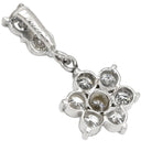 ノンブランド NON BRAND ダイヤモンド 0.50ct フラワーモチーフ プラチナシルバー Pt900 ダイヤモンド ペンダントトップ 9石 9P 9粒 花 ペンダントヘッド ネックレストップ チャーム Pt900