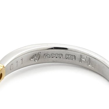 ノンブランド NON BRAND ダイヤリング プラチナシルバー Pt900 K18 ダイヤモンド リング 指輪 3P 3石 3粒 11号