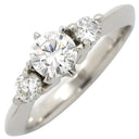 ノンブランド NON BRAND ダイヤリング プラチナシルバー Pt900 ダイヤモンド リング 指輪 3P 3石 3粒 4号