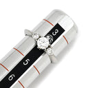 ノンブランド NON BRAND ダイヤリング プラチナシルバー Pt900 ダイヤモンド リング 指輪 3P 3石 3粒 4号