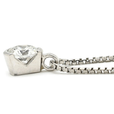 ノンブランド NON BRAND ダイヤ ペンダント プラチナシルバー Pt850 ダイヤモンド ネックレス プラチナム 1P 1石 1粒 ドロップ しずくモチーフ 雫