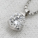 ノンブランド NON BRAND ダイヤ ペンダント プラチナシルバー Pt850 ダイヤモンド ネックレス プラチナム 1P 1石 1粒 ドロップ しずくモチーフ 雫